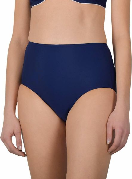 Εικόνα της Μπλε γυναικείο σλιπ μαγιό κλασικό ψηλοκάβαλο.