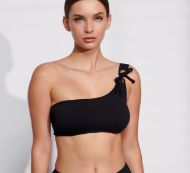 Εικόνα της Bilitis μαύρο μαγίο μπουστάκι ένας ώμος με τρουκς.