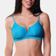 Εικόνα της Apple Τιρκουάζ lurex bra bandeaux "V" cut.