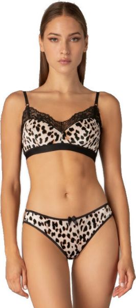 Εικόνα της MilenaParis λεοπάρ βελούδινο bralette.