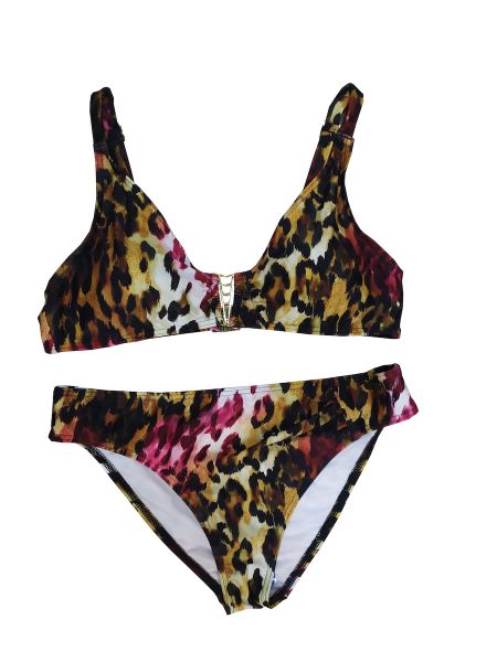 Εικόνα της Naturana λεοπάρ σετ μπουστάκι & slip.