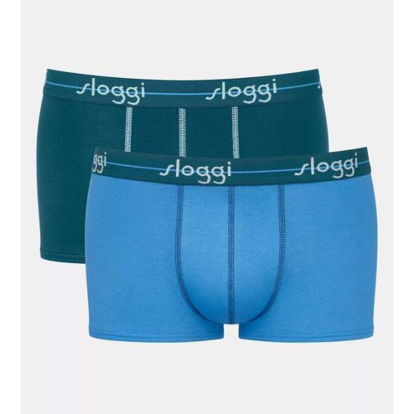 Εικόνα της 2Pack Sloggi Boxer Hipster Γαλάζιο/Πετρόλ.