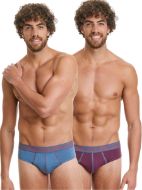 Εικόνα της Walk Ανδρικά Σλιπ Ραφ/μελιτζανί 2Pack W1757_0739