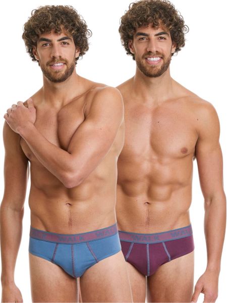 Εικόνα της Walk Ανδρικά Σλιπ Ραφ/μελιτζανί 2Pack W1757_0739