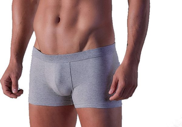 Εικόνα της CuWrap Δυάδα ανδρικά boxer γκρι ανοιχτά με εσωτερικό λάστιχο.