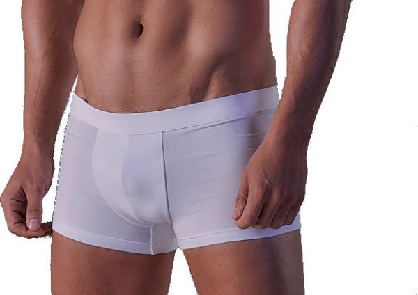 Εικόνα της CuWrap Δυάδα ανδρικά boxer λευκά με εσωτερικό λάστιχο.