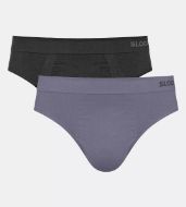 Εικόνα της 2 Pack Sloggi Slip Men Go Smooth Brief Μαύρο/Γκρι.