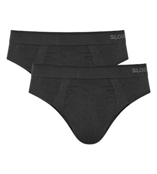 Εικόνα της 2 Pack Sloggi Slip Men Go Smooth Brief Μαύρα.