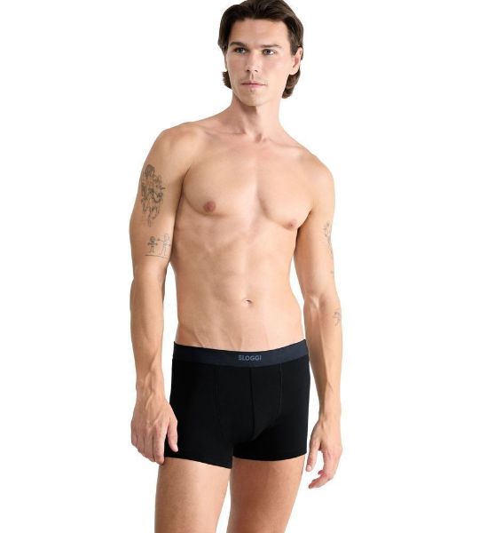 Εικόνα της Sloggi Ever Ease Short Ανδρικά Μποξεράκια Short Μαύρο 2Pack 10222372-0004