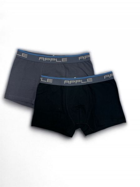 Εικόνα της Apple Boxer Ανδρικά Μποξεράκια Black, Anthracite 2Pack APP-0112934
