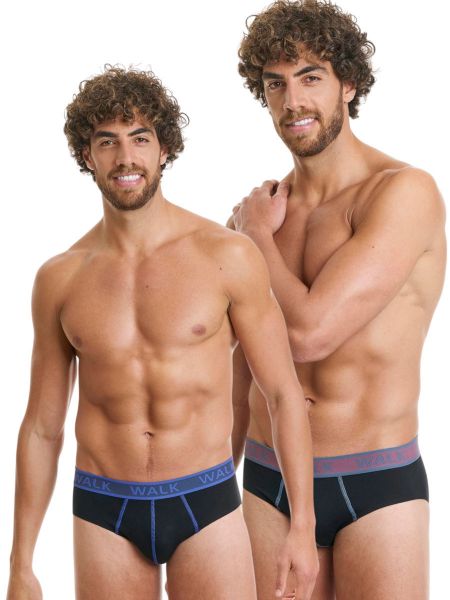 Εικόνα της Walk Ανδρικά Σλιπ Μαύρα 2Pack W1757_0202