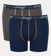Εικόνα της 2Pack Sloggi Boxer Short Χακί/Μπλε.