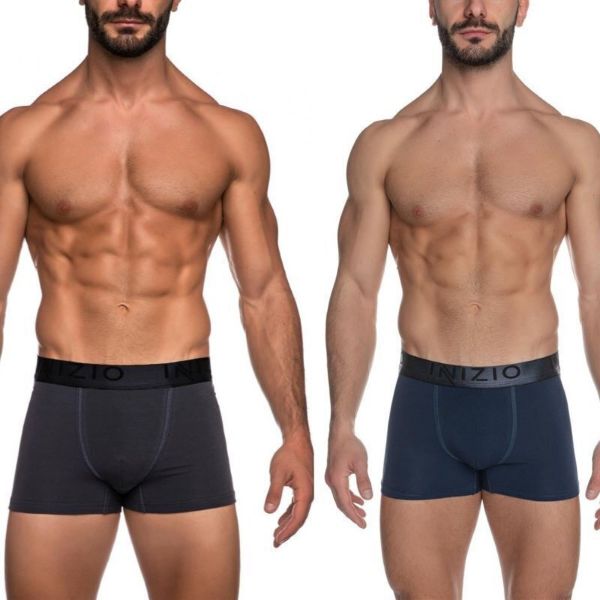 Εικόνα της Inizio 44100 Ανδρικά Μποξεράκια Anthracite/Navy Blue 2Pack