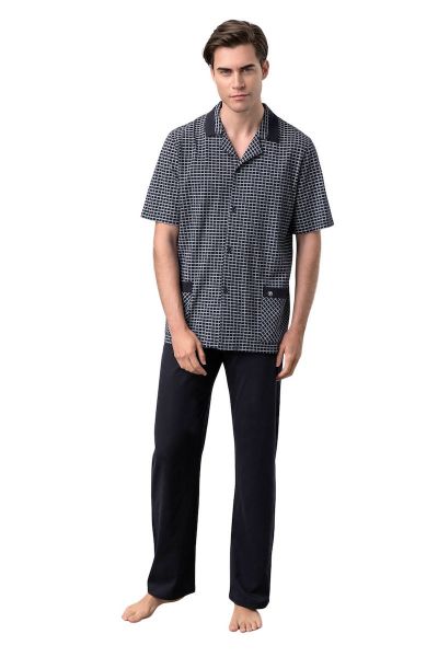 Εικόνα της Vamp 18662 Καλοκαιρινή Ανδρική Πιτζάμα Μπλε