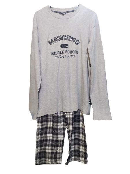 Εικόνα της Apple γκρι/καρό ανδρική πιτζάμα.