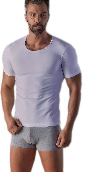 Εικόνα της 2 ΤΕΜΑΧΙΑ CuWrap λευκά φανελάκια με κοντό μανίκι και ανοιχτό λαιμό.