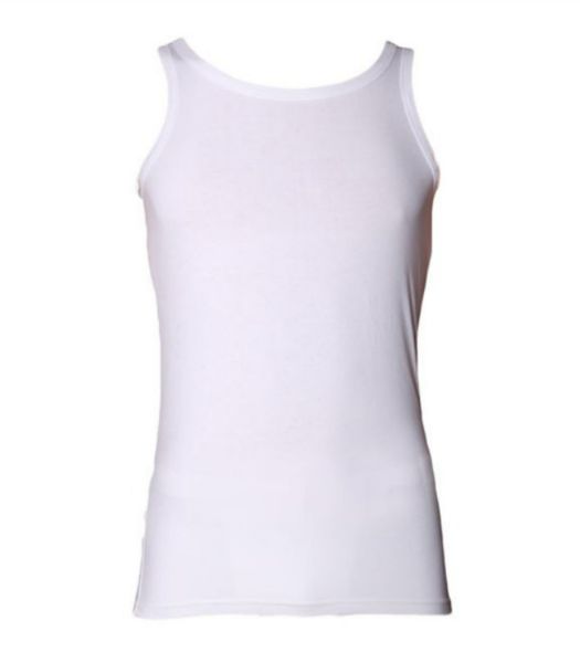 Εικόνα της Kybbvs λευκή αμάνικη ανδρική φανέλα.