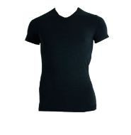 Εικόνα της Kybbvs ανδρική φανέλα μαύρη κοντομάνικι με V.