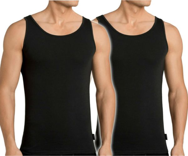 Εικόνα της Sloggi 24/7 Sh02 Ανδρικές Φανέλες Αμάνικες σε Μαύρο Χρώμα 2Pack 10163154-0004