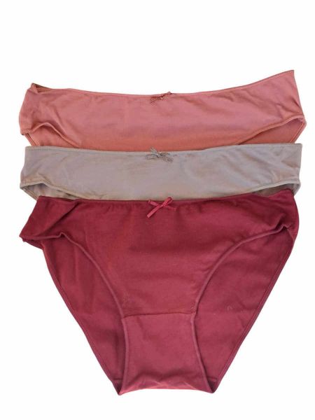Εικόνα της 3Pack Ider Βαμβακερά Γυναικεία Slip Bikini Redwine/Σάπιο Μήλο/Γκρεζ.