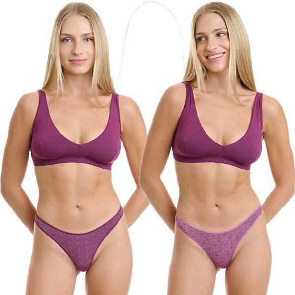 Εικόνα της Walk Γυναικεία String 2Pack Multicolour W2013-66