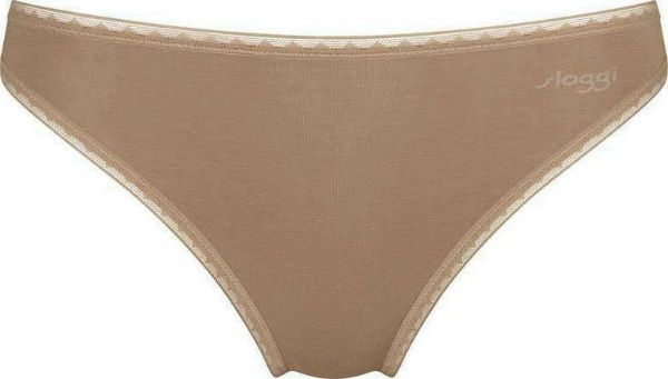 Εικόνα της 2Pack Sloggi Go H Tai Βαμβακερά Γυναικεία Slip Μπεζ.