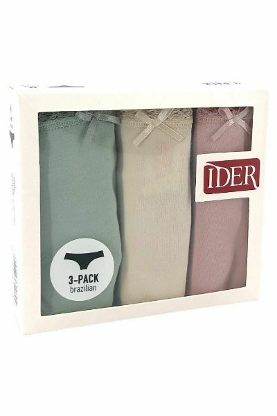 Εικόνα της IDER 3-PACK BRAZIL ΒΑΜΒΑΚΕΡΑ ΜΟΝΟΧΡΩΜΑ ΜΕ ΛΑΣΤΙΧΟ ΔΑΝΤΕΛΑΣ ΚΑΙ ΦΙΟΓΚΑΚΙ ΕΚΡΟΥ/ΡΟΖ/ΦΥΣΤΙΚΙ.