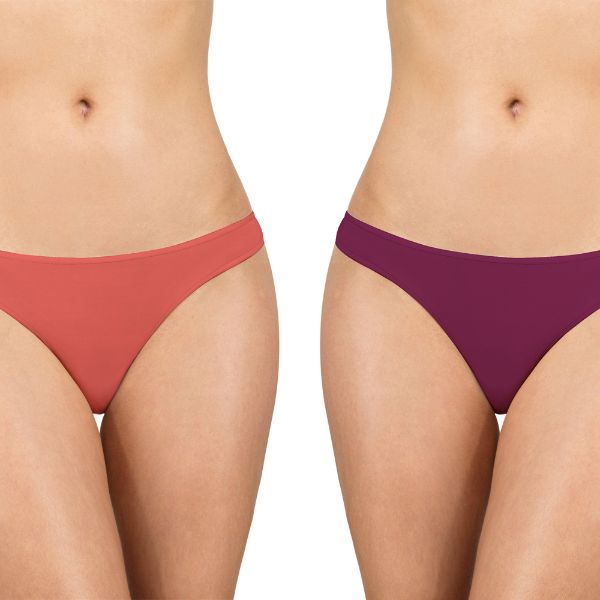 Εικόνα της Slip 2Pack Bordeaux/Coral.