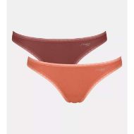 Εικόνα της 2Pack Sloggi Go Mini Εκάι/Καφέ Γυναικεία Slip.