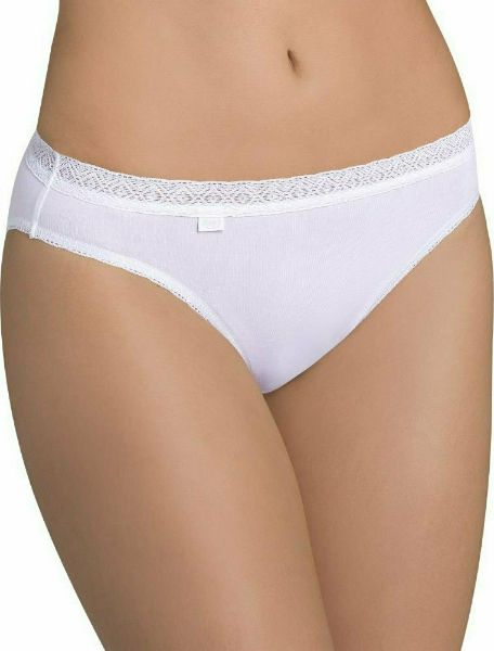 Εικόνα της Sloggi Evernew Tai Βαμβακερό Slip με Δαντέλα σε Λευκό χρώμα 10162960-0003