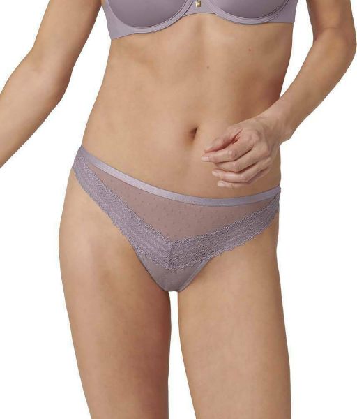 Εικόνα της Triumph Tempting Tulle String με Δαντέλα σε Γκρι χρώμα 10205413-6846