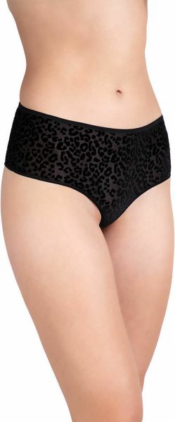 Εικόνα της Elite Form γυναικείο ψηλόμεσο string μαύρο λεοπάρ.