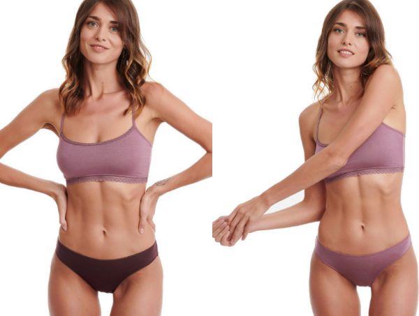 Εικόνα της 2 Slip Walk Bamboo Μελιτζανί/Σάπιο Μήλο.