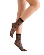 Εικόνα της Gabriella Γυναικεία Καλτσάκια 20 Den Μαύρα με Print Gab566-Black