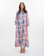 Εικόνα της Ble Resort Collection Πουκαμίσα Μακριά Τιρκουάζ/Ροζ Φοίνικες.