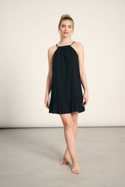 Εικόνα της Muydemi Viscose Μαύρο Αμάνικο Φόρεμα.