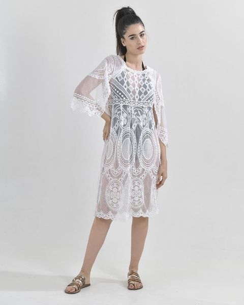 Εικόνα της ΚΙΜΟΝΟ ΕΚΡΟΥ ΜΕ ΔΑΝΤΕΛΑ COTTON.