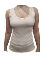 Εικόνα της Dreams μπεζ γυναικείο φανελάκι με ώμο.