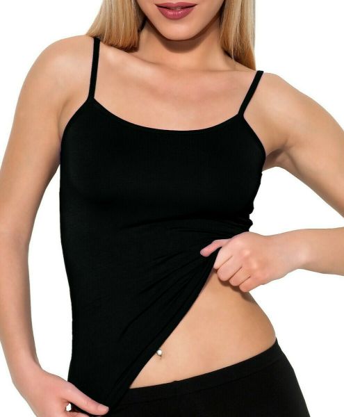 Εικόνα της Apple Boxer 0320142 Μαύρο Γυναικείο Φανελάκι με Τιράντα