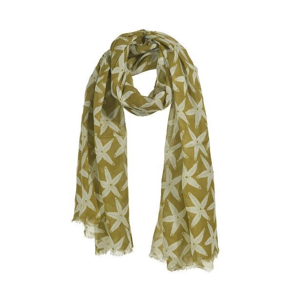 Εικόνα της BLE ΦΟΥΛΑΡΙ/ ΠΑΡΕΟ ΜΟΥΣΤΑΡΔΙ ΜΕ ΛΕΥΚΟΥΣ ΑΣΤΕΡΙΕΣ 100Χ180 (100% COTTON)