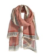 Εικόνα της Ble Resort Collection Φουλάρι/ παρεό κόκκινο/μαύρο 100Χ180εκ. 100% βαμβάκι.