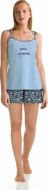 Εικόνα της Vamp Καλοκαιρινό Γυναικείο Σετ Πιτζάμας Βαμβακερό Blue Bell 14966 14966
