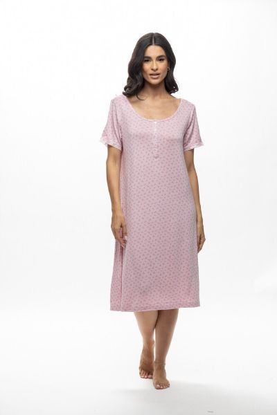 Εικόνα της Galaxy Καλοκαιρινό Βαμβακερό Γυναικείο Νυχτικό Σάπιο Μήλο 632-25