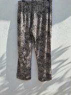 Εικόνα της Galaxy Ελαστικό Κάπρι Παντελόνι Πιτζάμας Μπεζ/Μαύρο.