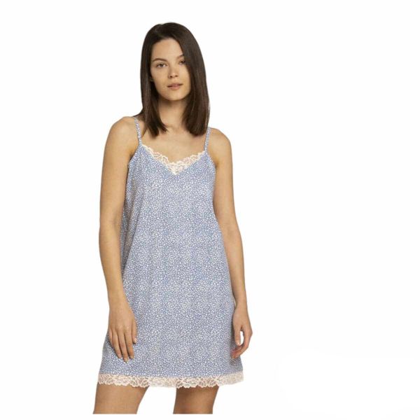 Εικόνα της Noidinotte Βαμβακερό Σιέλ λεοπάρ νυχτικό ραντάκι.