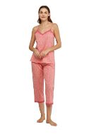 Εικόνα της Noidinotte Βαμβακερή Κοραλί Εμπριμέ Γυναίκεια Πιτζάμα.