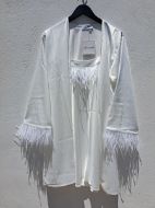 Εικόνα της Jeannette Εκρού Σετ Ρόμπα & Νυχτικό Με Πούπουλα.