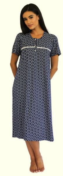 Εικόνα της Galaxy Γυναικείο κλασικό νυχτικό μπλε.