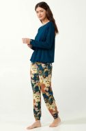 Εικόνα της Vamp Χειμερινό Γυναικείο Σετ Πιτζάμας Πετρόλ 21070