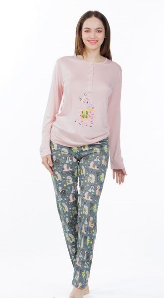 Εικόνα της MEI Χειμερινό Γυναικείο Σετ Πιτζάμας 802445-24-Multicolor